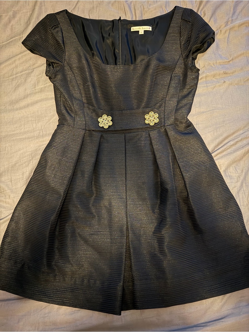 Nanette Lepore Little Black Ottoman Dress sz 6